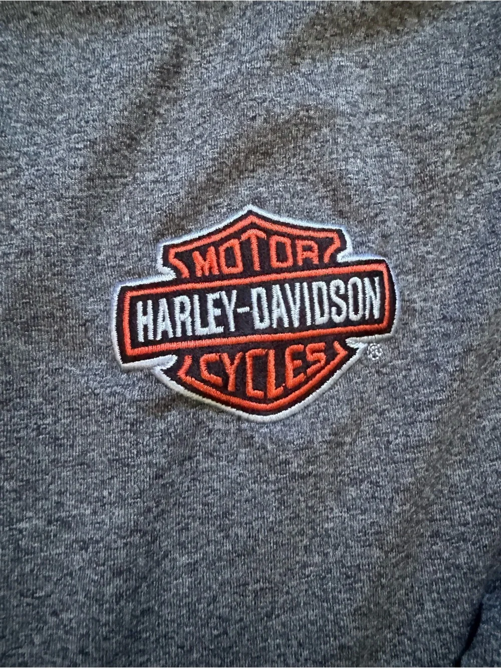 Harley-Davidson Dark Gray Long Sleeve Henley with Small Logo